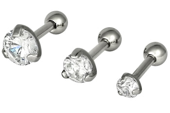 Set of 3 Size Cartilage Stud Earrings