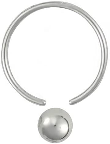 Forbidden Body Jewelry 20g Surgical Steel 3/8" Captive Bead Hoop Circular Barbell Ring