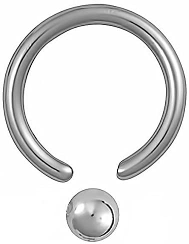 Forbidden Body Jewelry 16g Surgical Steel 5/16" Captive Bead Hoop Circular Barbell Ring