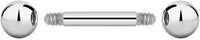 Surgical Steel 8g - 18g Straight Barbell Body Jewelry (Sold Individually)