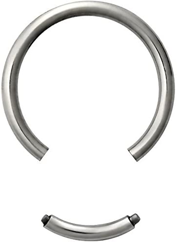 Forbidden Body Jewelry 16g 3/8 Inch Surgical Steel Segment Hoop Ring Circular Barbell