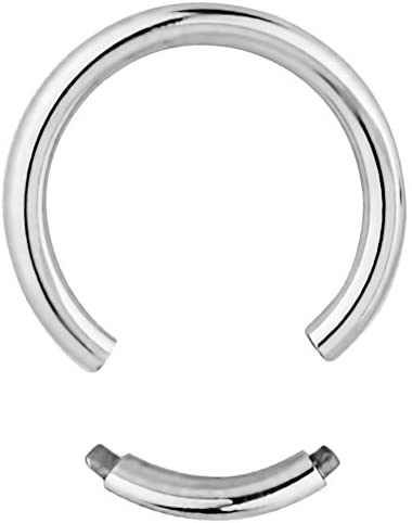 Forbidden Body Jewelry Set of 2 Seamless Cartilage Hoop Earrings: 16g 5/16 Inch Surgical Steel & IP Plated Rainbow Hoops