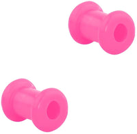 Forbidden Body Jewelry Set of 4G Ultra Soft Comfort Fit Silicone Ear Gauges, 4 Gauge 5mm Flat Double Flared Tunnel Plug Earrings