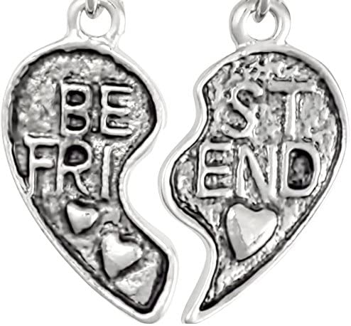 Surgical Steel Set of Best Friend Matching Jeweled Heart Belly Button Rings