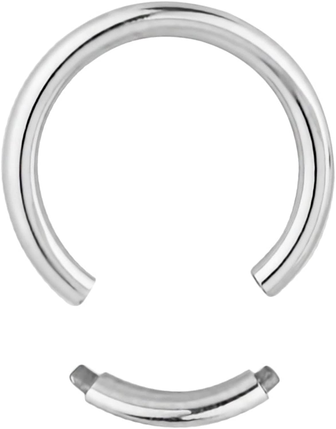 Forbidden Body Jewelry 16g 5/16 Inch Surgical Steel Segment Hoop Ring Circular Barbell