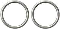 Forbidden Body Jewelry Set of 14g 3/8 Inch Surgical Steel Seamless Segment Hoop Piercing Rings