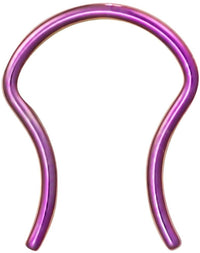 Forbidden Body Jewelry 16g Surgical Steel IP Plated Purple U-Shaped Flared Ends Septum Ring Retainer