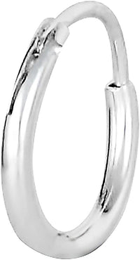 Forbidden Body Jewelry .925 Sterling Silver Hypoallergenic 3/8" Cartilage Hoop Earring (Sold Individually)