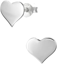 Hypoallergenic Sterling Silver Heart Stud Earrings for Kids (Nickel Free)