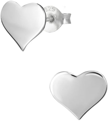 Hypoallergenic Sterling Silver Heart Stud Earrings for Kids (Nickel Free)