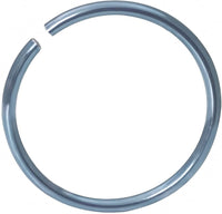 20g Surgical Steel Titanium IP Light Blue 10mm Nose Hoop - Nose Piercing Jewelry