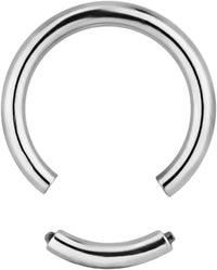 Forbidden Body Jewelry 14g 7/16 Inch Surgical Steel Segment Hoop Ring Circular Barbell