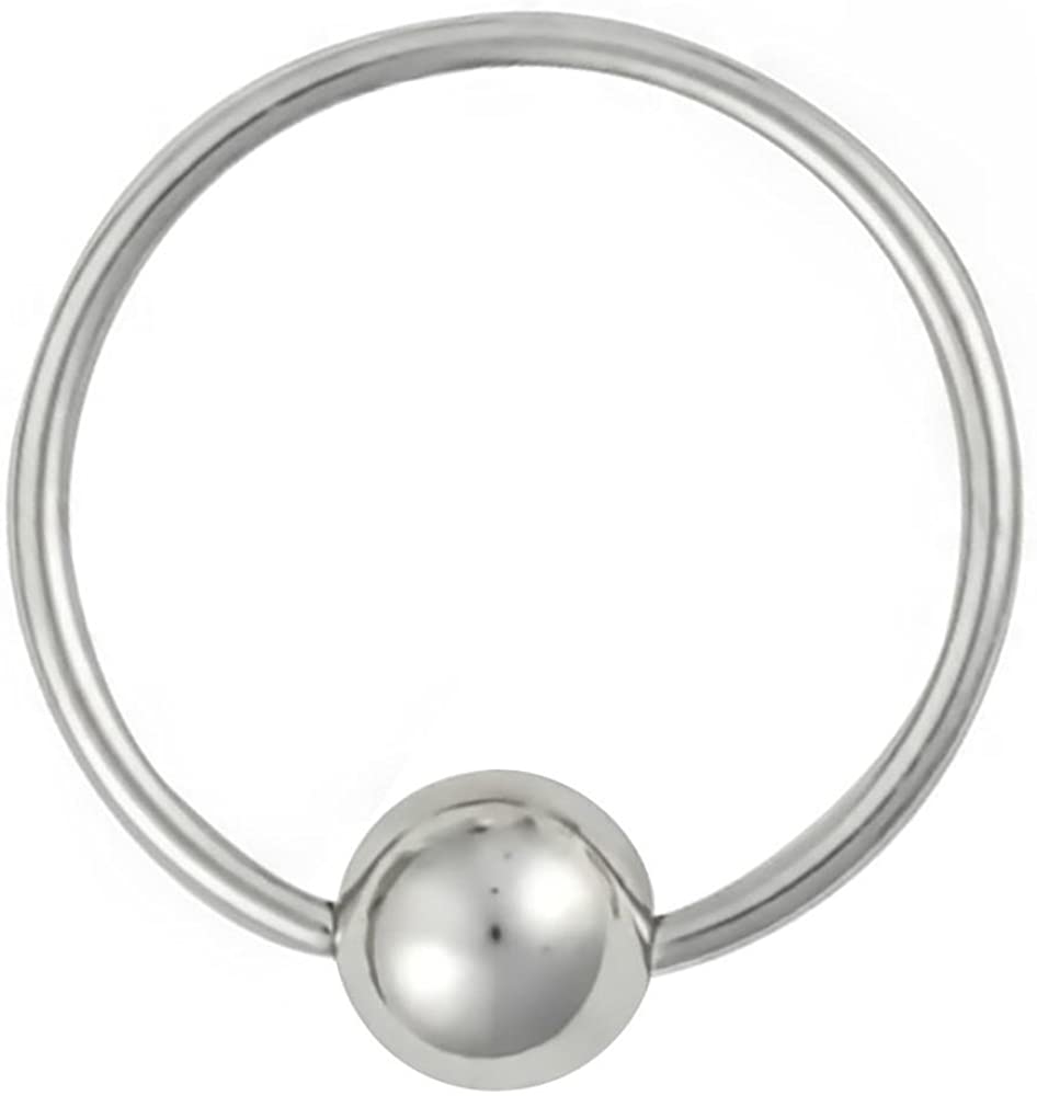 Forbidden Body Jewelry 20g Surgical Steel 3/8" Captive Bead Hoop Circular Barbell Ring