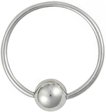 Forbidden Body Jewelry 20g Surgical Steel 3/8 Captive Bead Hoop Circular Barbell Ring