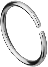 Forbidden Body Jewelry 18G -20G Surgical Steel Seamless Nose Ring or Cartilage Hoop with Comfort Round Ends (Sold Individually)