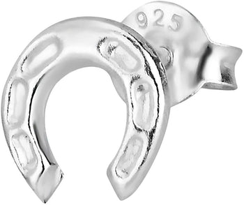 Forbidden Body Jewelry .925 Sterling Silver Little Horseshoe Cartilage Stud Earring (Sold Individually)