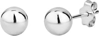 Hypoallergenic Sterling Silver Round 6 mm Ball Stud Earrings for Kids (Nickel Free)