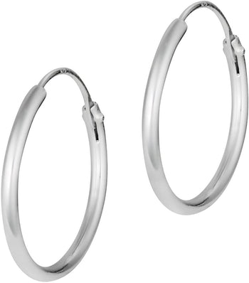 .925 Sterling Silver Hypoallergenic 5/8 Hoop Earrings for Women (Nickel Free)