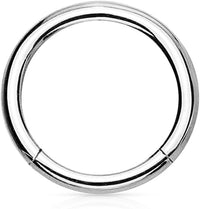 14G-16G Titanium Hinged Seamless Body Piercing Hoop (Sold Individually)