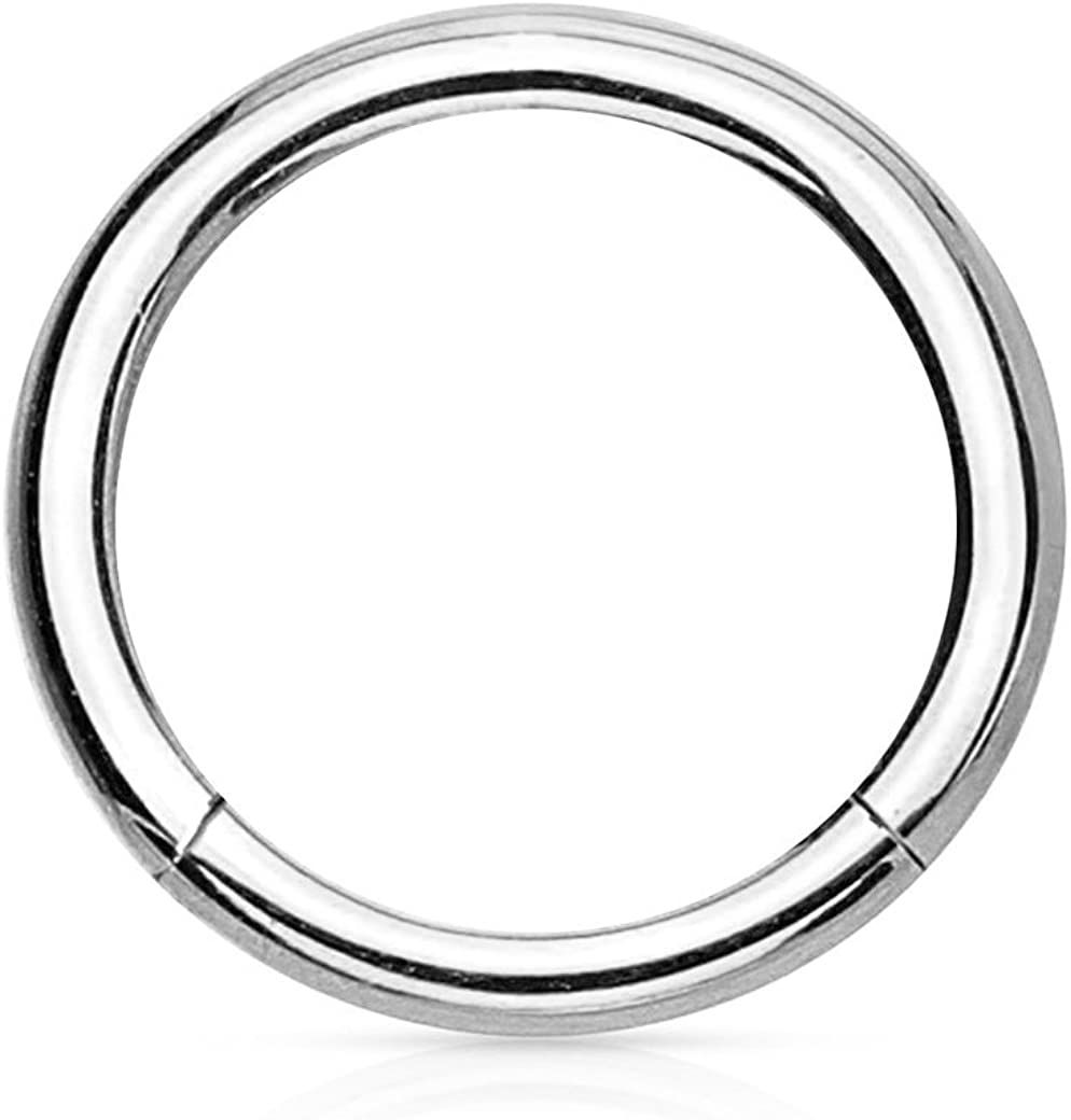 14G-16G Surgical Steel Seamless Segment Body Piercing Hoop (Sold Individually)