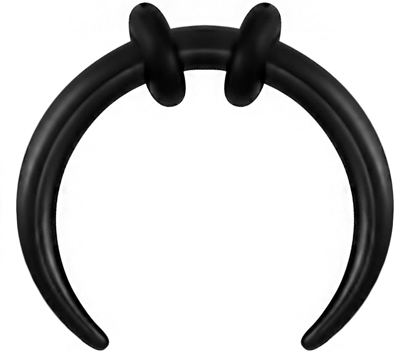 Forbidden Body Jewelry 14g 3/8" Surgical Steel Black IP Plated Septum Taper Ring