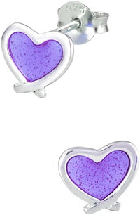 Hypoallergenic Sterling Silver Heart Stud Earrings for Kids (Nickel Free)