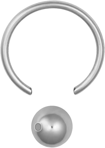 Forbidden Body Jewelry Small Cartilage Hoop Earring: Surgical Steel 5/16 Inch CBR Captive Bead Hoop Ring with 4mm Ball