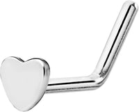 20g Surgical Steel L-Shape Heart Nose Jewelry