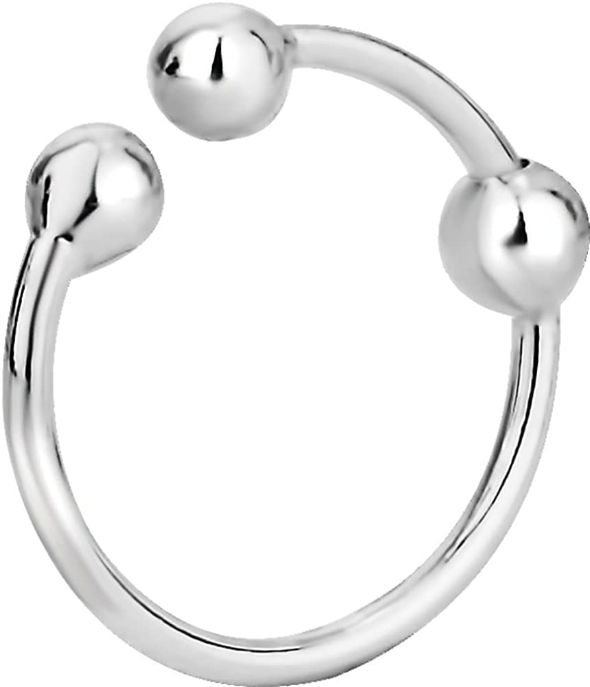 Forbidden Body Jewelry .925 Sterling Silver Non-Piercing Fake Nose Hoop