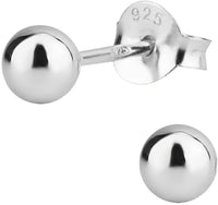 Hypoallergenic Sterling Silver 4mm Ball Stud Earrings for Kids (Nickel Free)