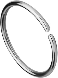 Forbidden Body Jewelry 18G -20G Surgical Steel Seamless Nose Ring or Cartilage Hoop with Comfort Round Ends (Sold Individually)