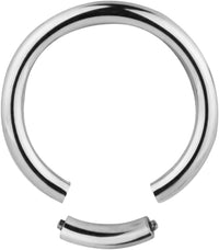 Forbidden Body Jewelry 12g 1/2 Inch Surgical Steel Segment Hoop Ring Circular Barbell