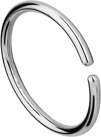 Forbidden Body Jewelry 18G -20G Surgical Steel Seamless Nose Ring or Cartilage Hoop with Comfort Round Ends (Sold Individually)