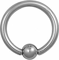 Forbidden Body Jewelry 16g Surgical Steel 5/16" Captive Bead Hoop Circular Barbell Ring