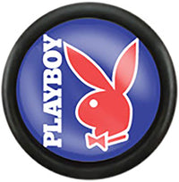 Forbidden Body Jewelry 16g Surgical Steel Playboy Logo Epoxy Inlay Cheater Plug Earrings (Pick Style)