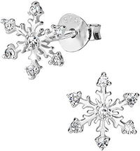 Hypoallergenic Sterling Simulated Diamond Snowflake Jewelry for Kids