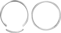 Forbidden Body Jewelry Set of 18g 1/2 Inch Surgical Steel Seamless Segment Hoop Piercing Rings