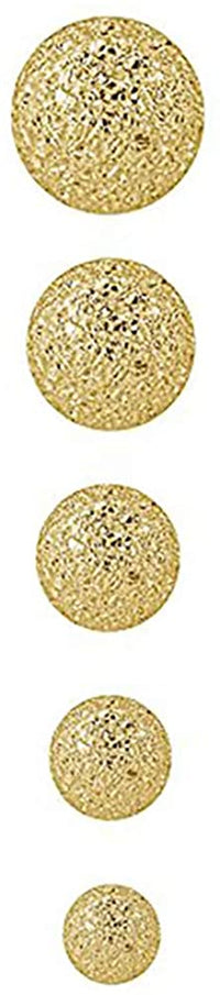 10pc Value Pack: Surgical Steel Sand Blast Ball Stud Earrings (3mm-7mm Pairs)