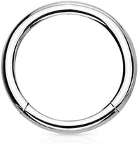 14G-16G Titanium Hinged Seamless Body Piercing Hoop (Sold Individually)