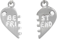 Forbidden Body Jewelry Surgical Steel Set of Best Friend Matching Dangle Heart Belly Button Rings