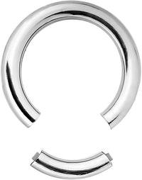 Forbidden Body Jewelry 14g 5/16 Inch Surgical Steel Segment Hoop Ring Circular Barbell