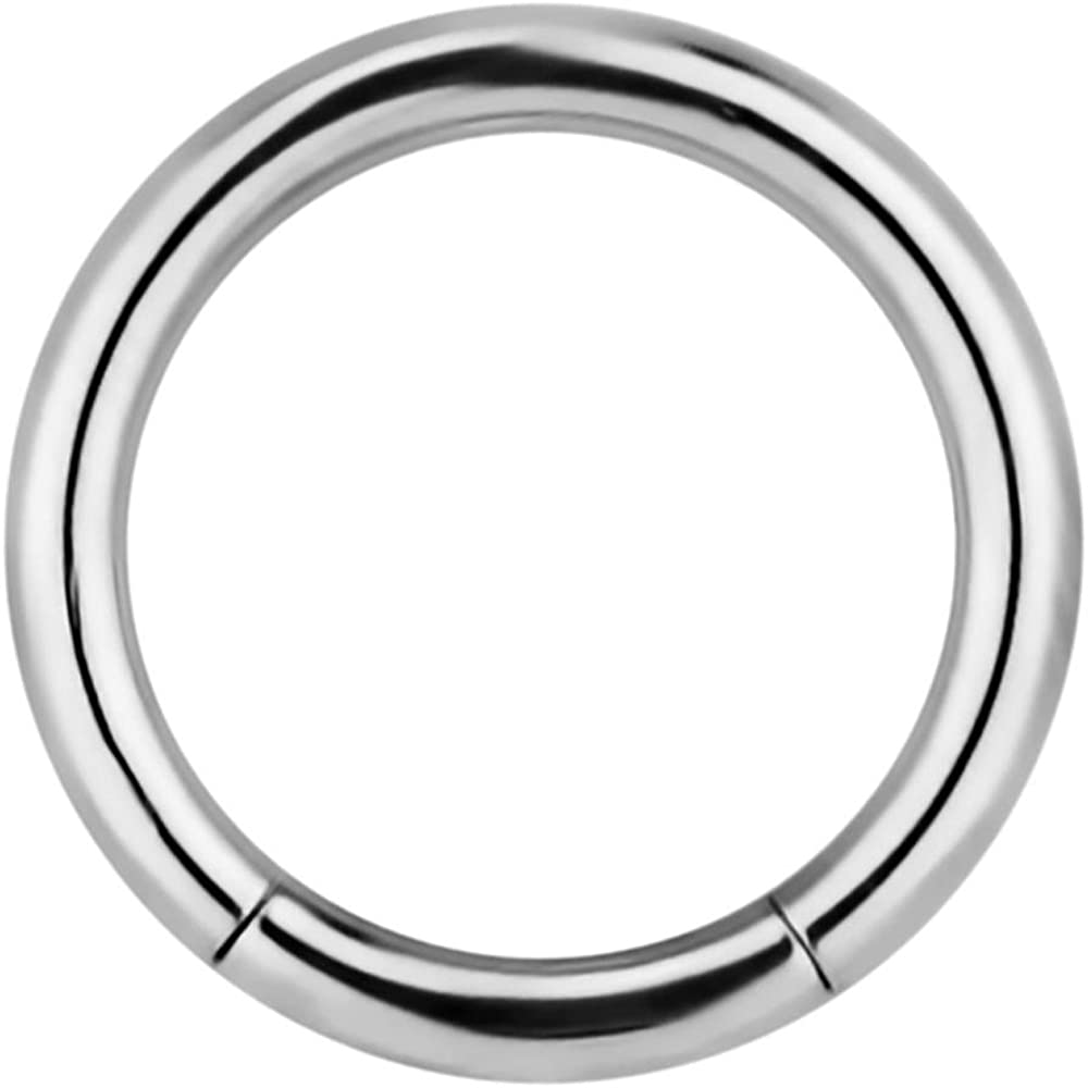 Forbidden Body Jewelry 14g 7/16 Inch Surgical Steel Segment Hoop Ring Circular Barbell