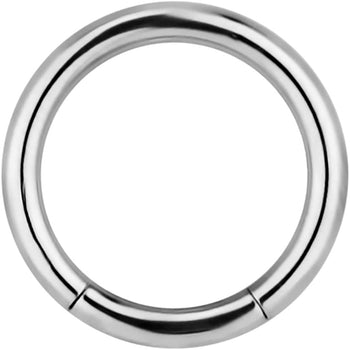 Forbidden Body Jewelry 14g 7/16 Inch Surgical Steel Segment Hoop Ring Circular Barbell