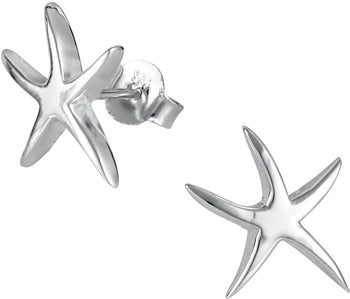 Hypoallergenic Sterling Silver Starfish Stud Earrings for Kids (Nickel Free)