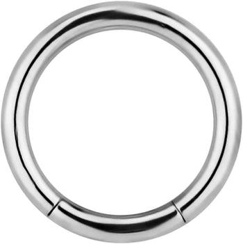 Forbidden Body Jewelry 14g 3/8 Inch Surgical Steel Segment Hoop Ring Circular Barbell