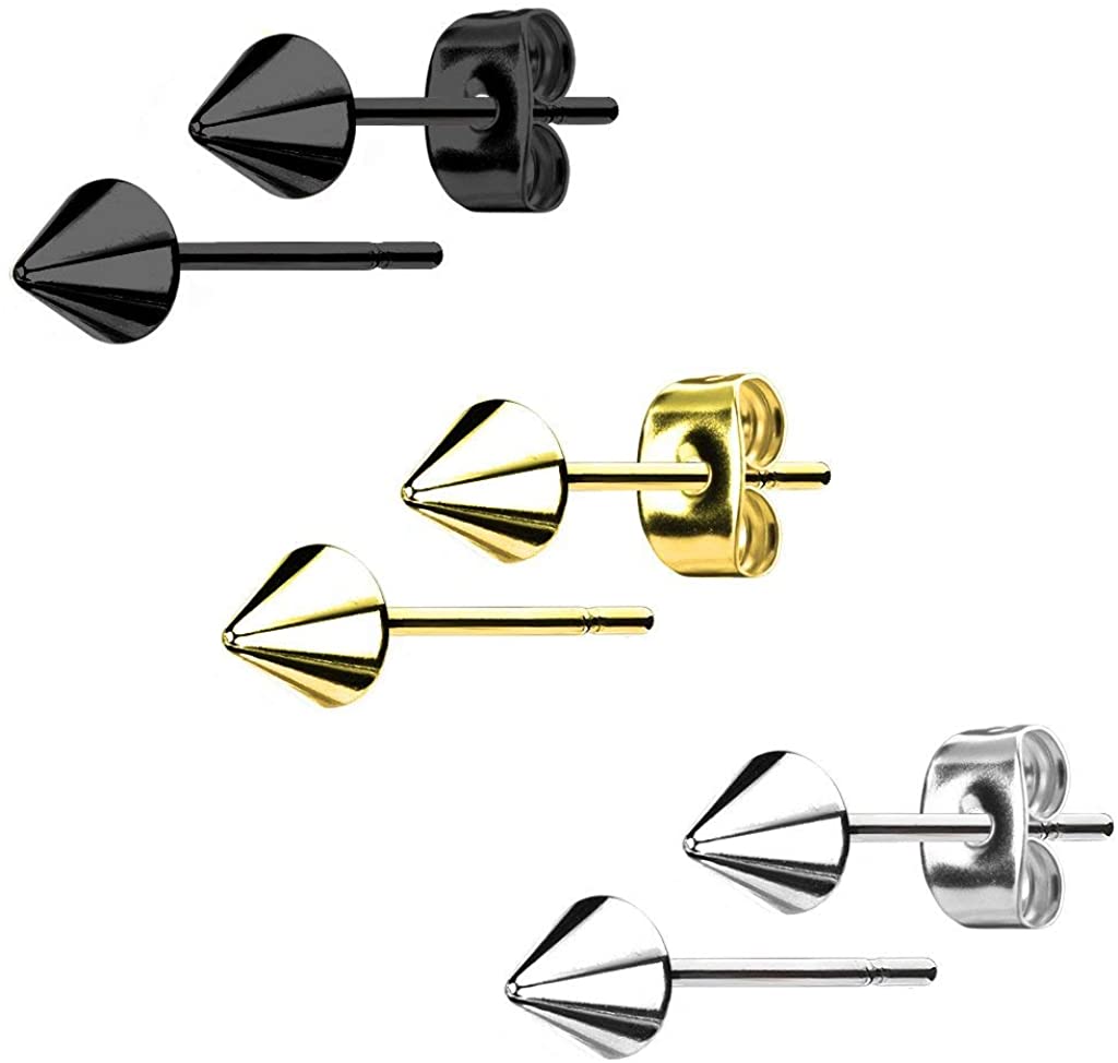 316L Surgical Steel Spike Stud Earrings