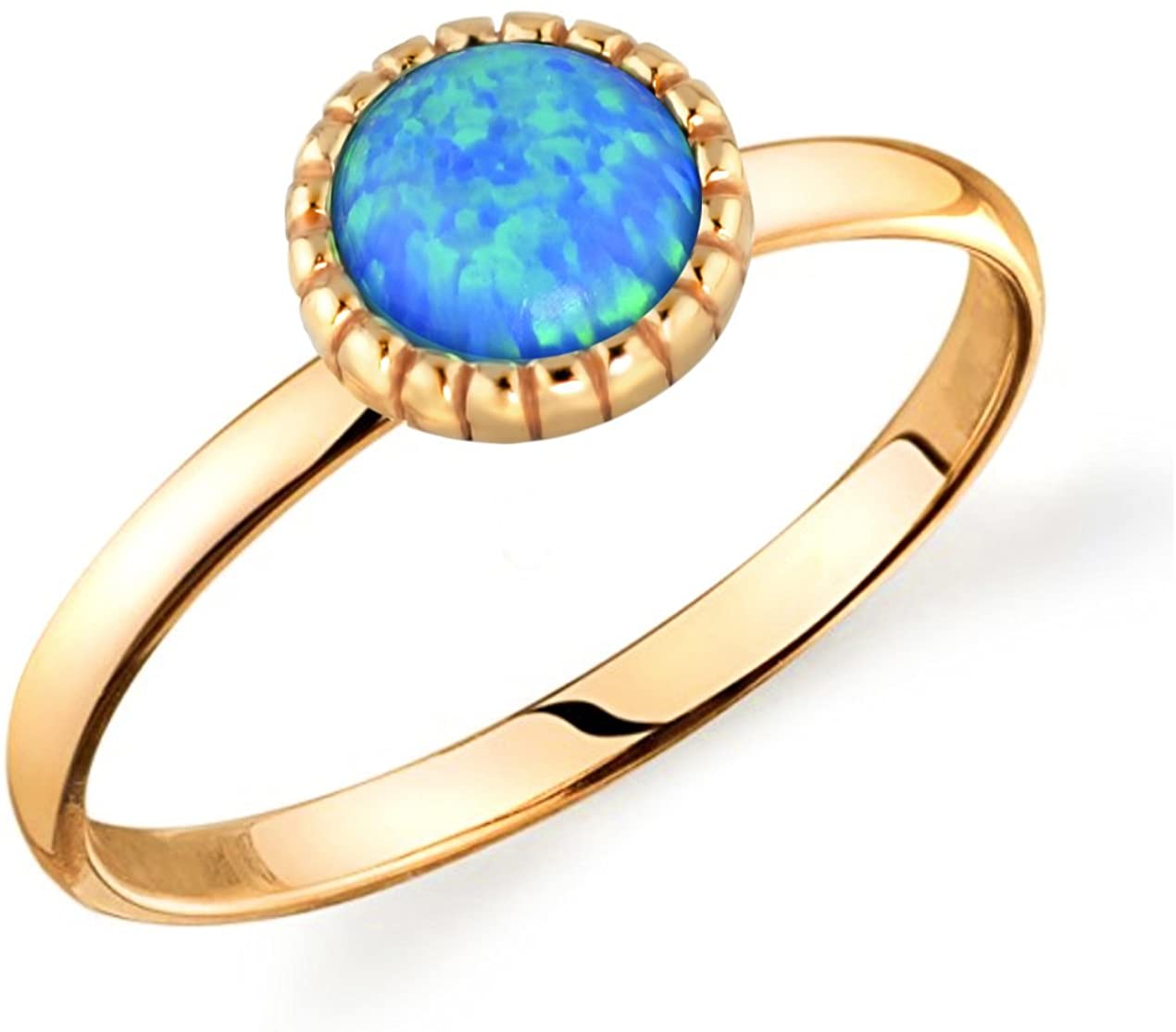 Forbidden Body Jewelry .925 Sterling Silver Synthetic Opal Knuckle Ring (Size 3.5)