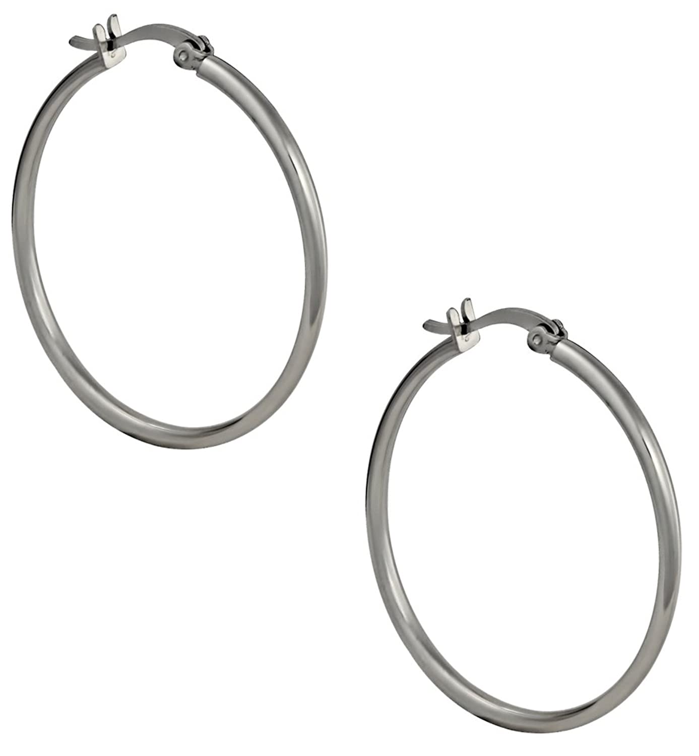 1.5 Inch Stainless Steel Hoop Earrings for Women