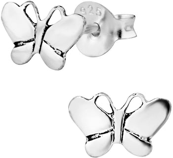 Hypoallergenic Sterling Silver Little Butterfly Stud Earrings for Kids (Nickel Free)