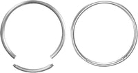 Forbidden Body Jewelry Set of 18g 7/16 Inch Surgical Steel Seamless Segment Hoop Piercing Rings